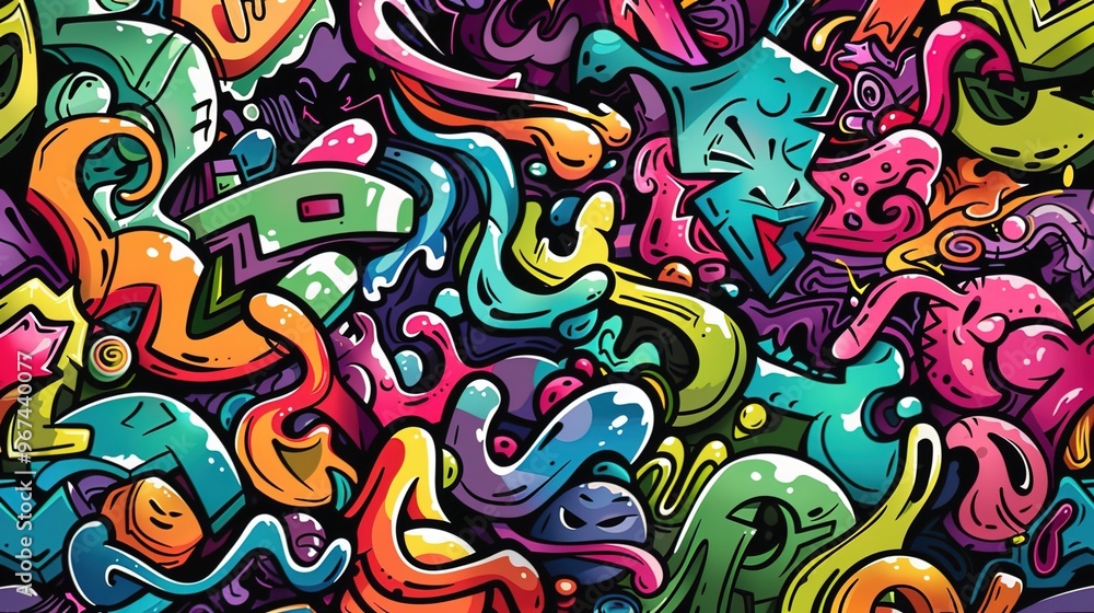 Graffiti art pattern wallpaper Graffiti art pattern wallpaper