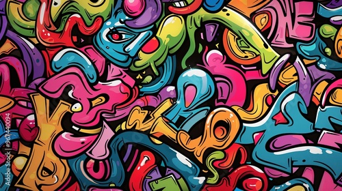 Graffiti art pattern wallpaper