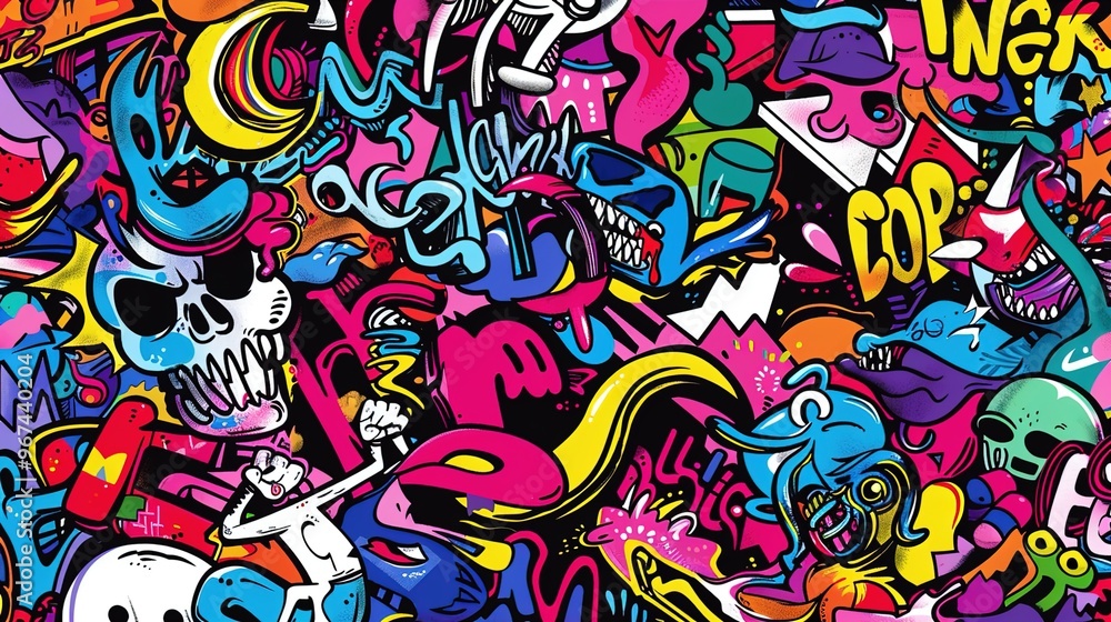 Graffiti art pattern wallpaper Graffiti art pattern wallpaper