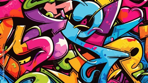 Wallpaper Mural Graffiti art pattern wallpaper Torontodigital.ca