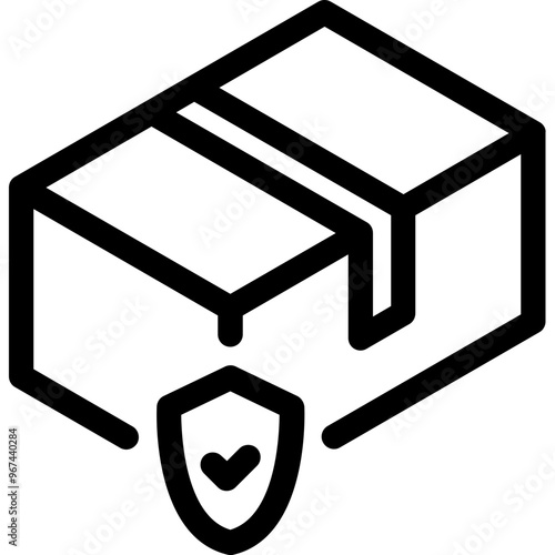 Simple vector icon box is insured