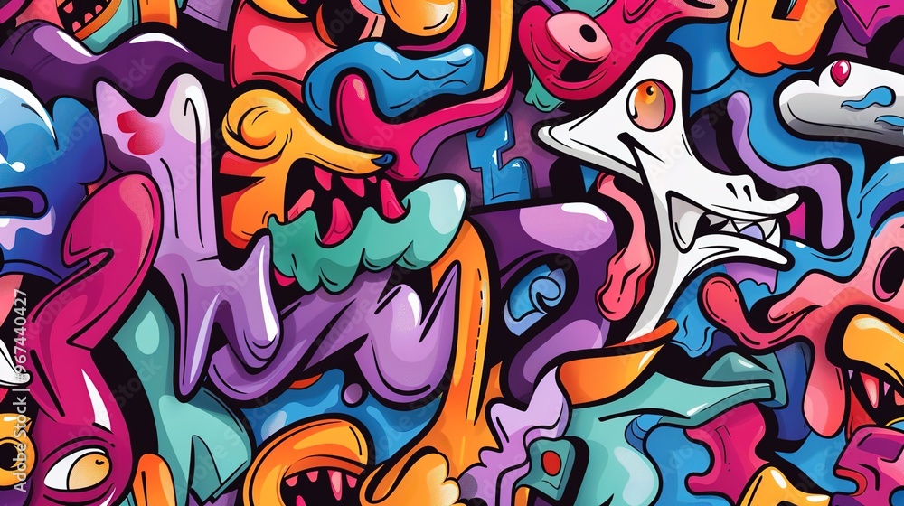 Graffiti art pattern wallpaper Graffiti art pattern wallpaper