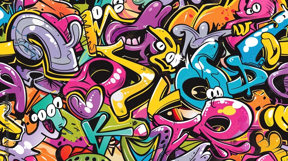 Graffiti art pattern wallpaper Graffiti art pattern wallpaper