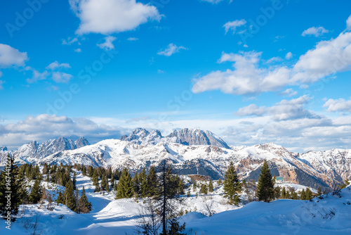 monte zoncolan ski resort in italy photo