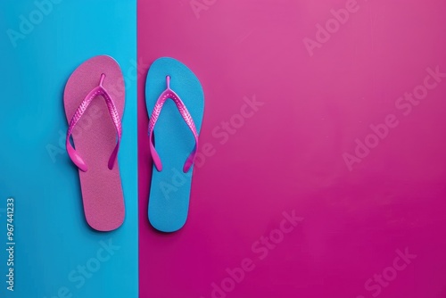 Flip Flops Displayed on Plain Background