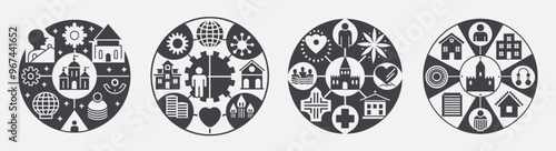 diversity equity inclusion initiatives scene, themed template collection