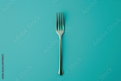 Fork Isolated on Solid Color Background