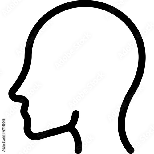 Simple vector icon human head