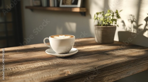 Coffee on a Rustic Table