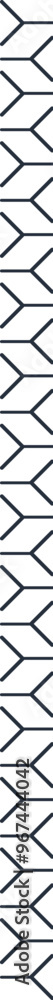 Vertical seamless stitch. Black embroidery zigzag, line and fringe border stitch pattern for textile design, sewing element. Vector isolated icon. Sewing machine endless seam, stitching dividers Vertical seamless stitch. Black embroidery zigzag, line and fringe border stitch pattern for textile design, sewing element. Vector isolated icon. Sewing machine endless seam, stitching dividers