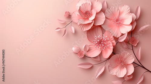 A simple yet charming light pink background decoration. The light pink hue creates a soft and delicate atmosphere. It might have a smooth texture or a gentle pattern. This decoration can be used