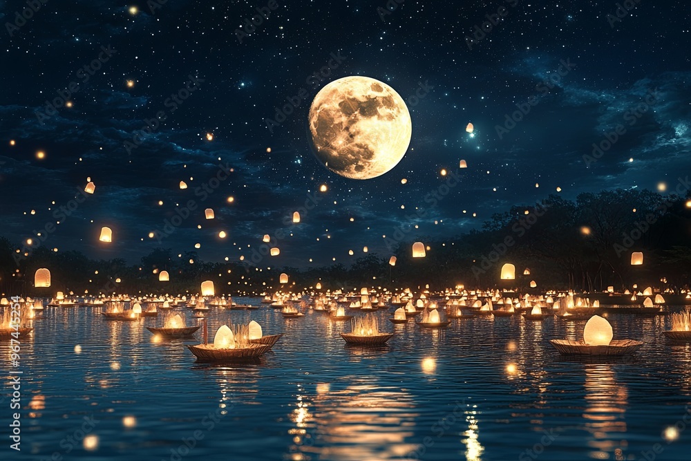 Loi Krathong Festival Poster Loi Krathong Festival Poster