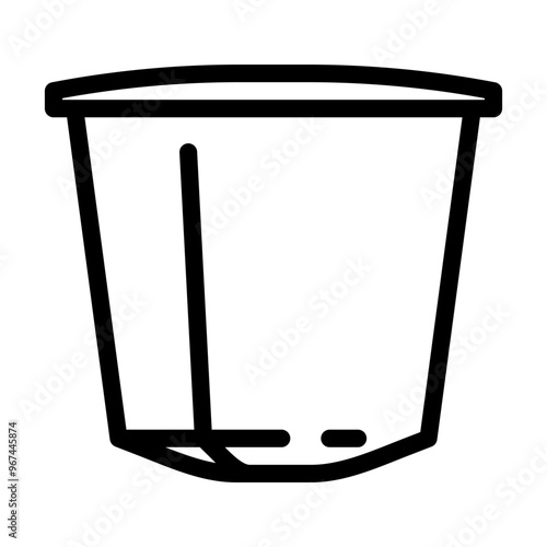 coffee pod plastic package line icon vector. coffee pod plastic package sign. isolated contour symbol black illustration