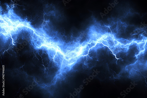 A striking image of blue lightning against a dark background, showcasing energy and power.