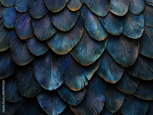 Wallpaper Mural Close-up of deep blue feathers Torontodigital.ca