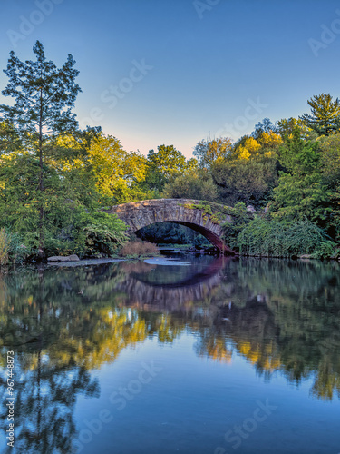 Obraz na płótnie Gapstow Bridge in Central Park, late summer w salonie