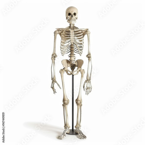 Medical Skeleton Model Isolated on White Background