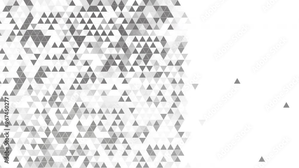 Abstract geometry triangle white and gray background. Loop animation with copy space line. Abstract geometry triangle white and gray background. Loop animation with copy space line.