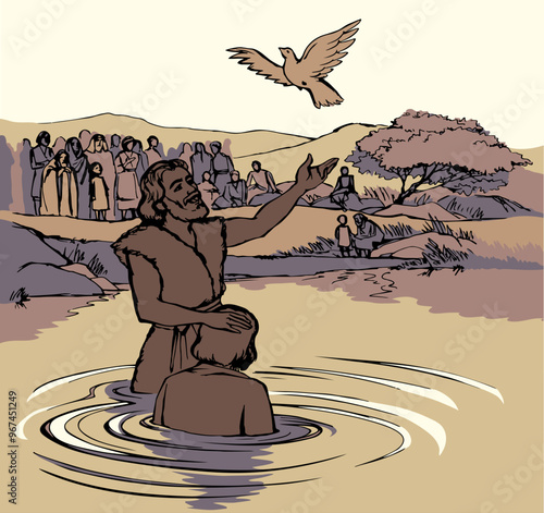 Vector drawing. Pilat washes his gands