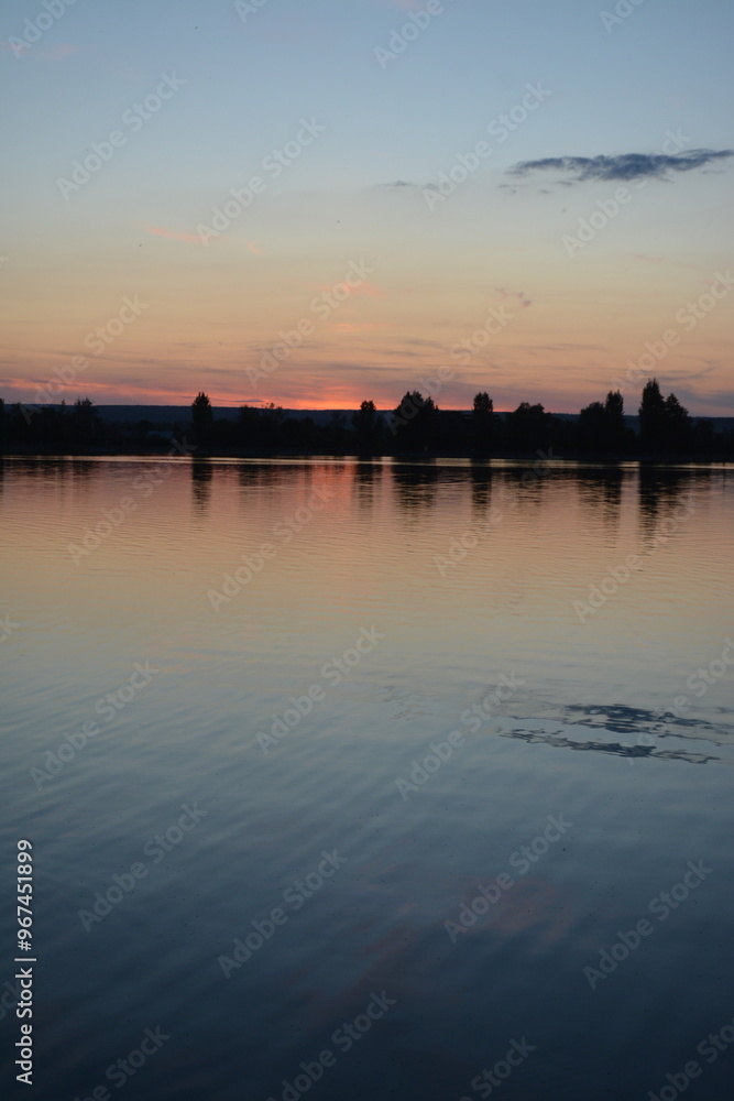 The blue sky is covered with cirrus clouds. Background The blue sky is covered with cirrus clouds. Background