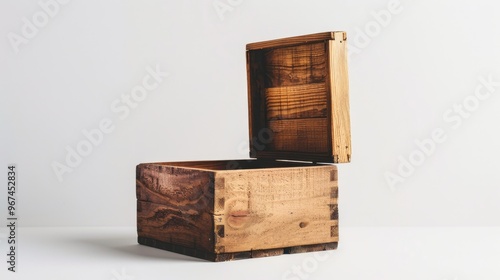 Consonant wooden box on white background photo