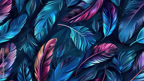 Feather pattern wallpaper