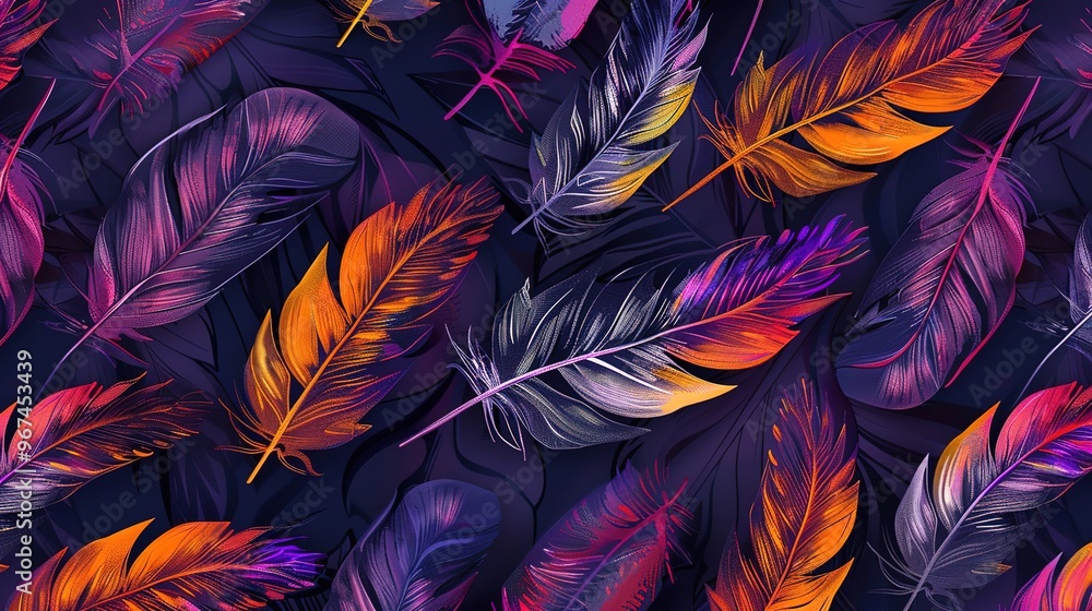 Feather pattern wallpaper Feather pattern wallpaper