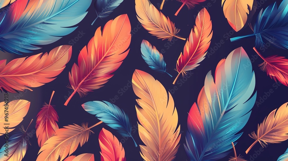 Feather pattern wallpaper Feather pattern wallpaper