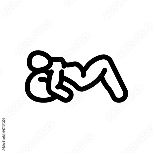 glute bridges pregnant fitness line icon vector. glute bridges pregnant fitness sign. isolated contour symbol black illustration