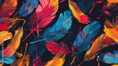 Feather pattern wallpaper