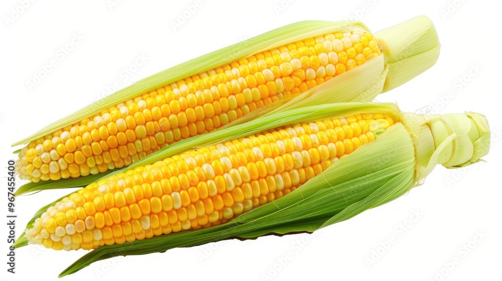 Corn on a white background Corn on a white background