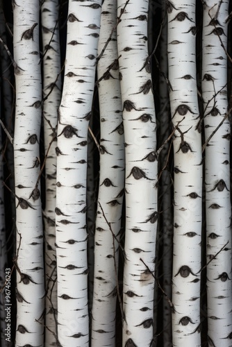 White birch tree bark pattern