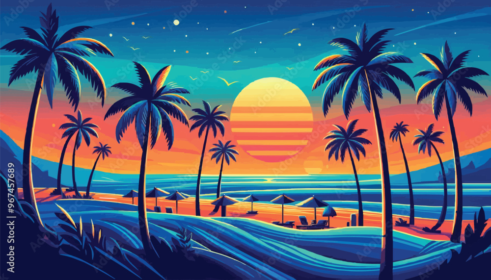 Obraz premium palm tree on the beach