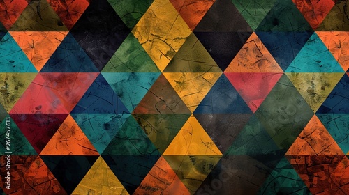 Colourful triangle wallpaper