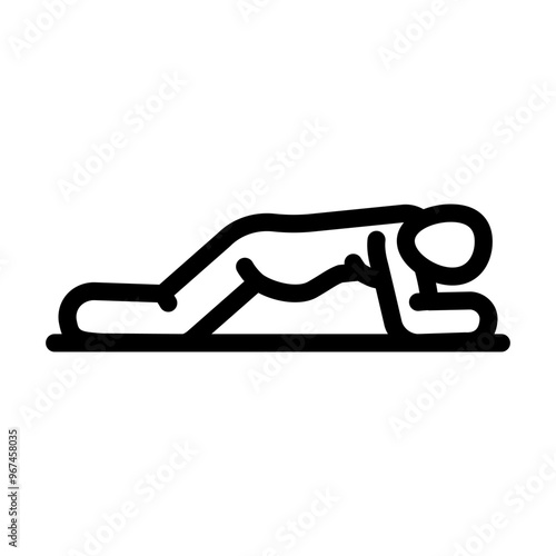 modified plank pregnant fitness line icon vector. modified plank pregnant fitness sign. isolated contour symbol black illustration