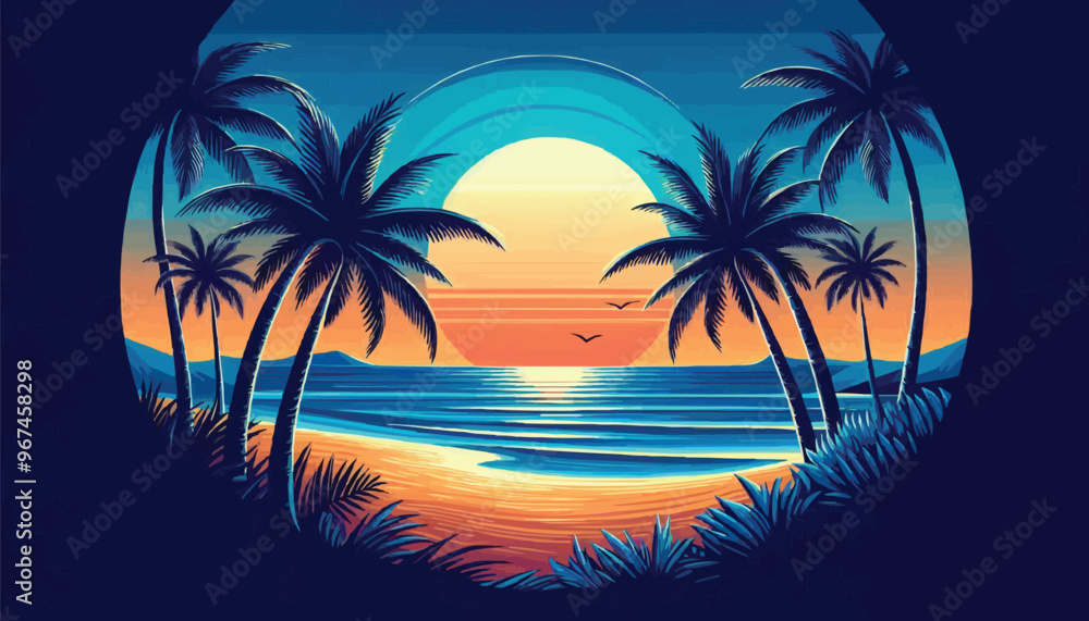 Fototapeta premium palm tree on the beach