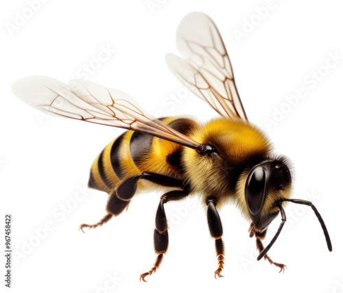 PNG Detailed honeybee isolated illustration