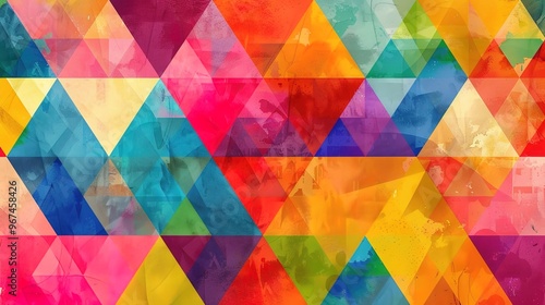 Colourful triangle wallpaper