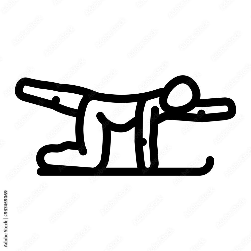 bird dog pose pregnant fitness line icon vector. bird dog pose pregnant fitness sign. isolated contour symbol black illustration bird dog pose pregnant fitness line icon vector. bird dog pose pregnant fitness sign. isolated contour symbol black illustration