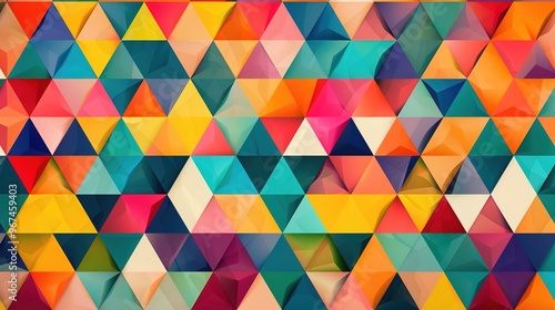 Colourful triangle wallpaper