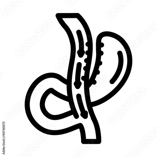 anastomosis surgery line icon vector. anastomosis surgery sign. isolated contour symbol black illustration photo