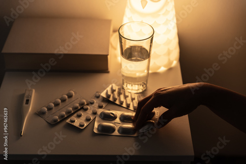 Time to take medications at night.