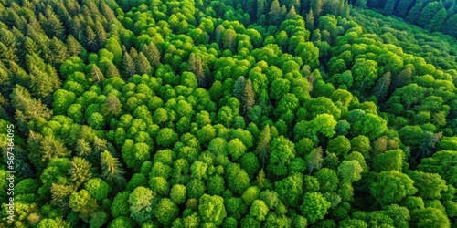 Aerial drone shot capturing lush green forest from above, forest, aerial, drone, top view, trees, nature, environment