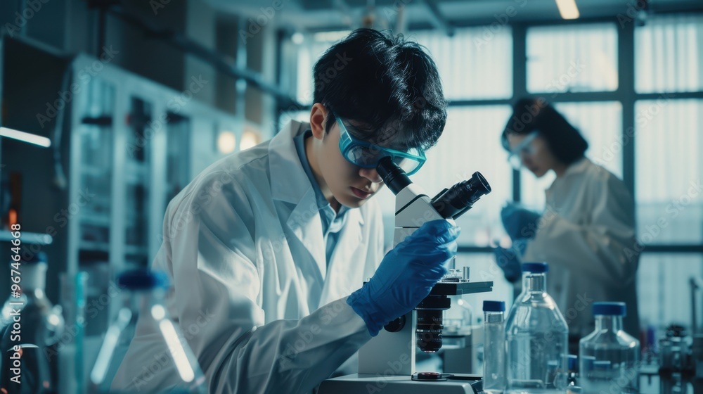 The Scientist Working in Laboratory The Scientist Working in Laboratory