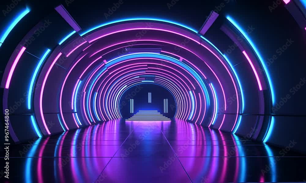 Neon Lights Tunnel Neon Lights Tunnel