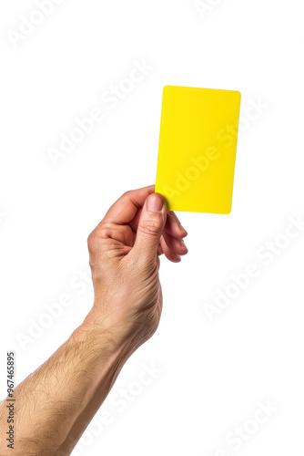 PNG Hand holding yellow card