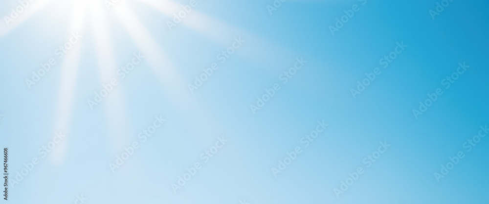 Bright Sun Rays in a Blue Sky Bright Sun Rays in a Blue Sky