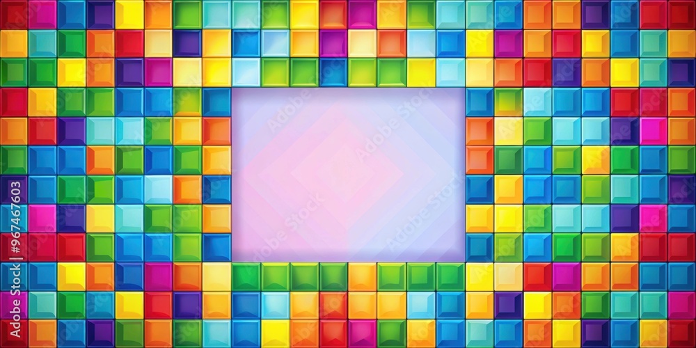 Fototapeta premium Abstract geometric background with colorful squares , abstract, background, squares, geometric, pattern, design, texture