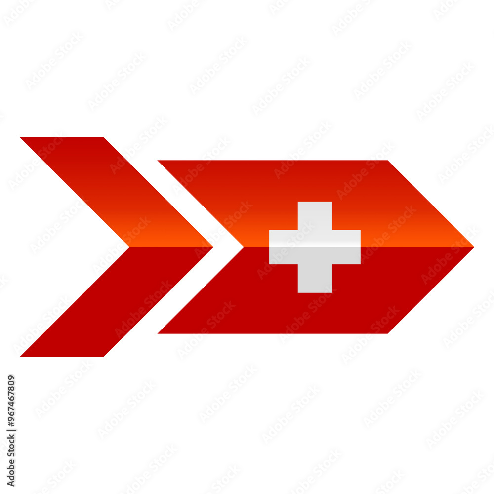 Obraz premium Creative Switzerland arrow flag illustration icon