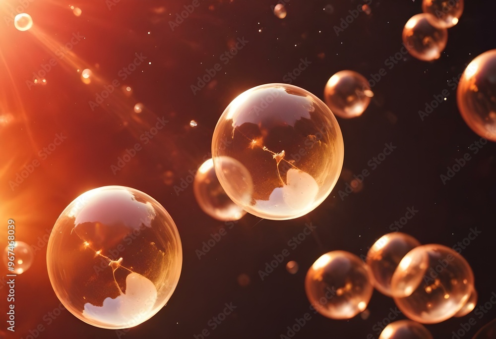 Bubbles floating on a black background with the words bubbles on the bottom Bubbles floating on a black background with the words bubbles on the bottom